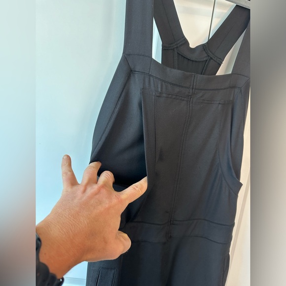 Norma Kamali Sweats Overall Jumpsuit Romper Black (Size S) - Picture 5 of 12